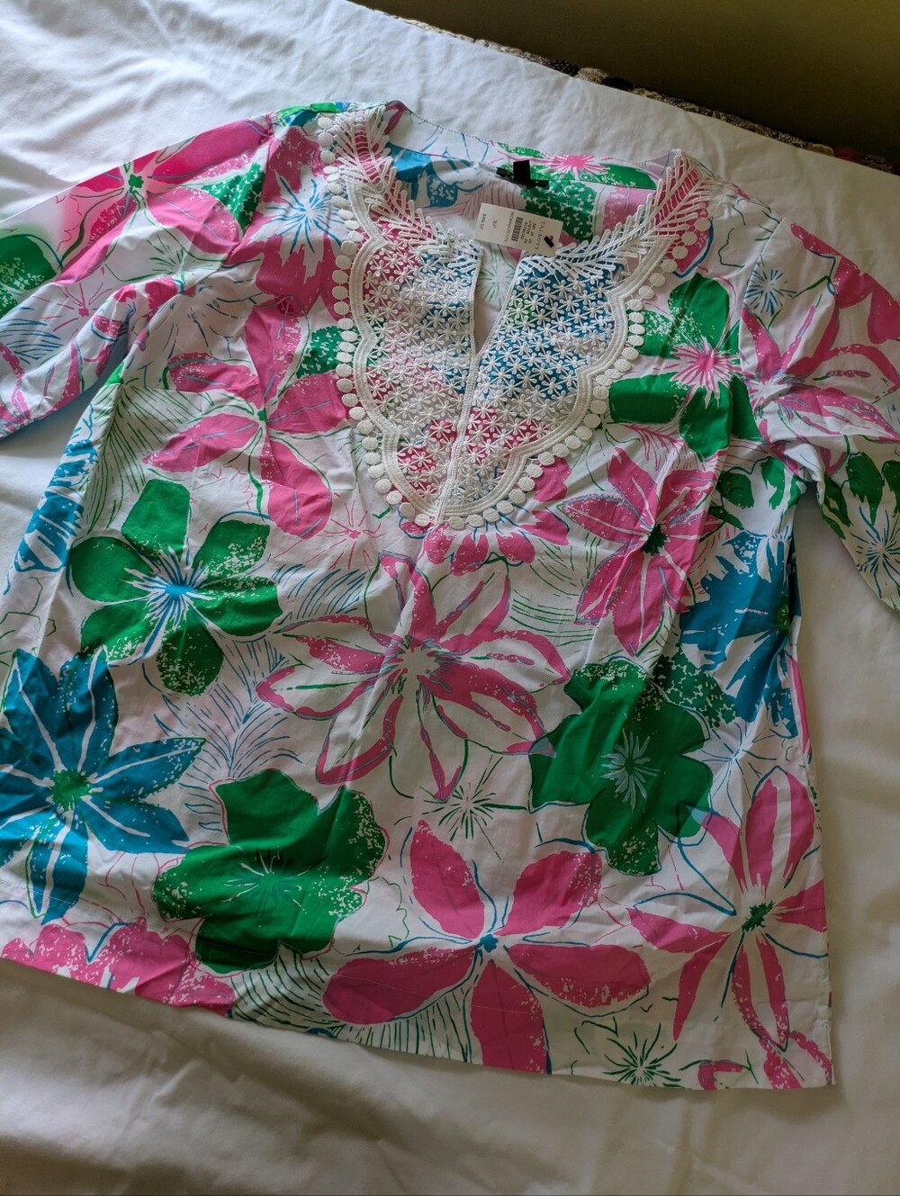 NWT Talbots Popover Blouse Floral XP
